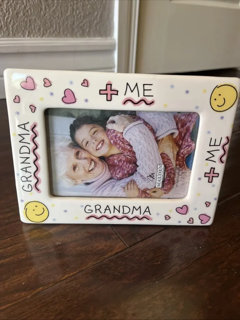 Malden 4x6 Grandma + Me Ceramic Colorful Frame 80’s NEW Vertical Or Horizontal